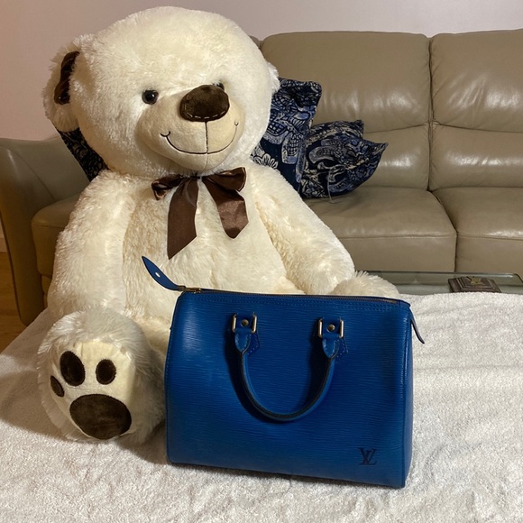 Gently used Blue Louis Vuitton bag.